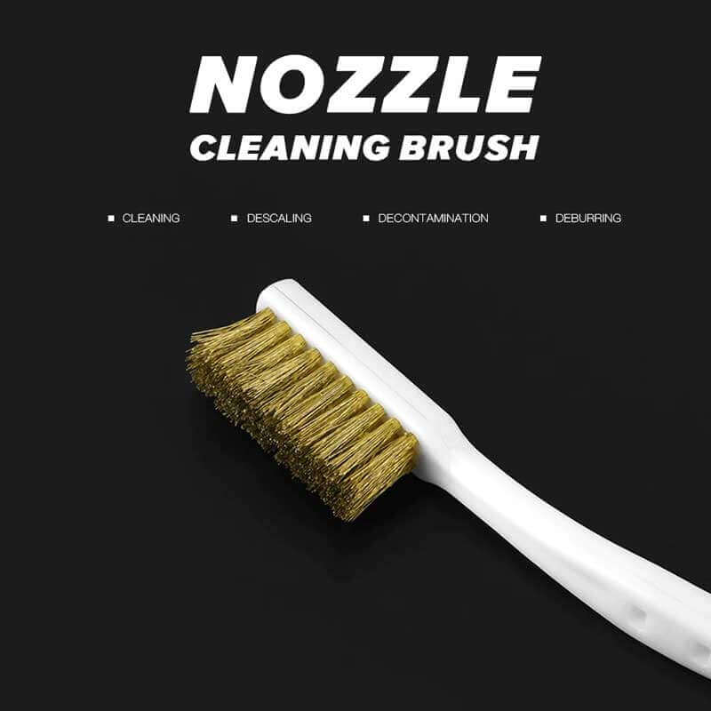 3D printer hotend cleaning wire brush with brass bristles for nozzle and heater block maintenance